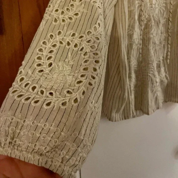 Johnny Was Ivory Marrakesh Embroidered Blouse - Picture 4 of 11